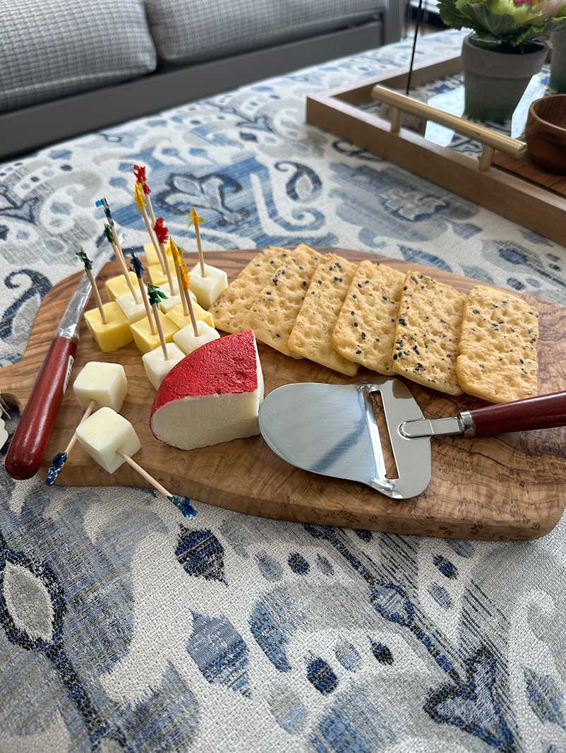 olive wood charcuterie board