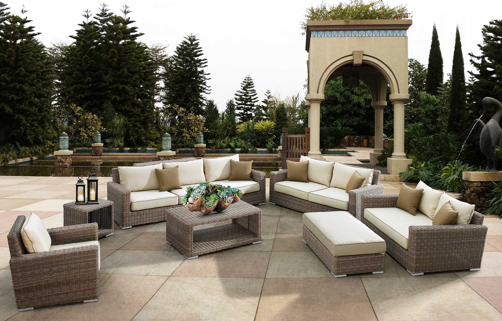 sunset west coronado wicker patio set