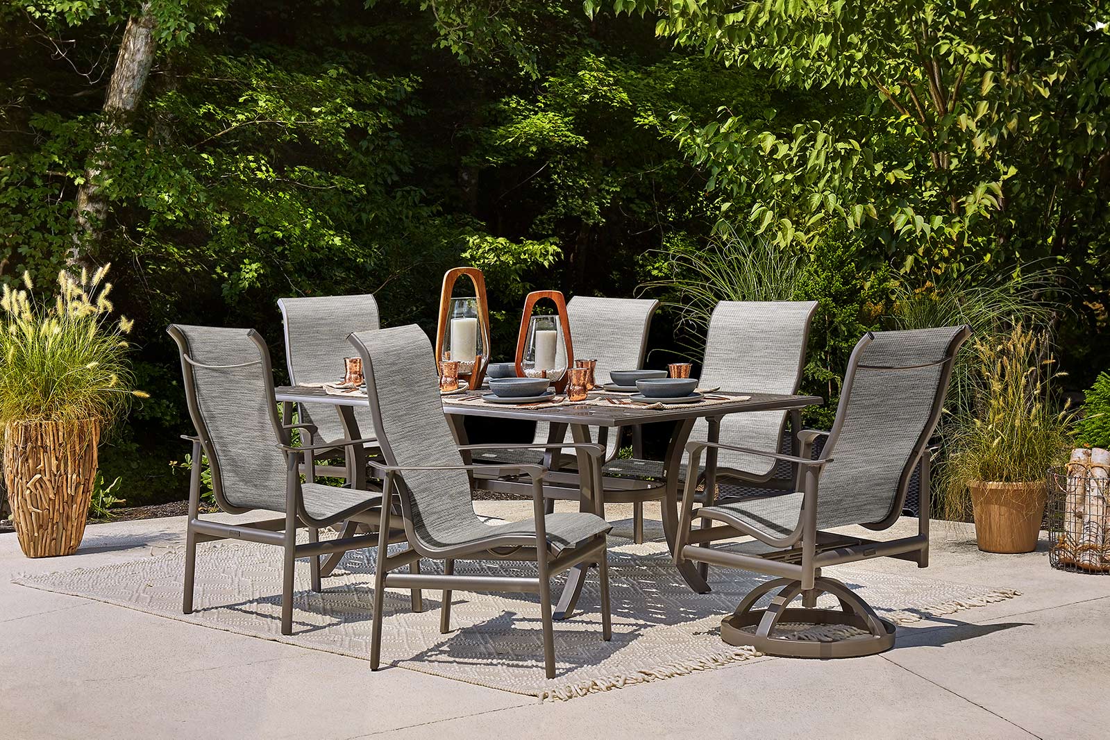 Aluminum Sling Patio Dining SEt