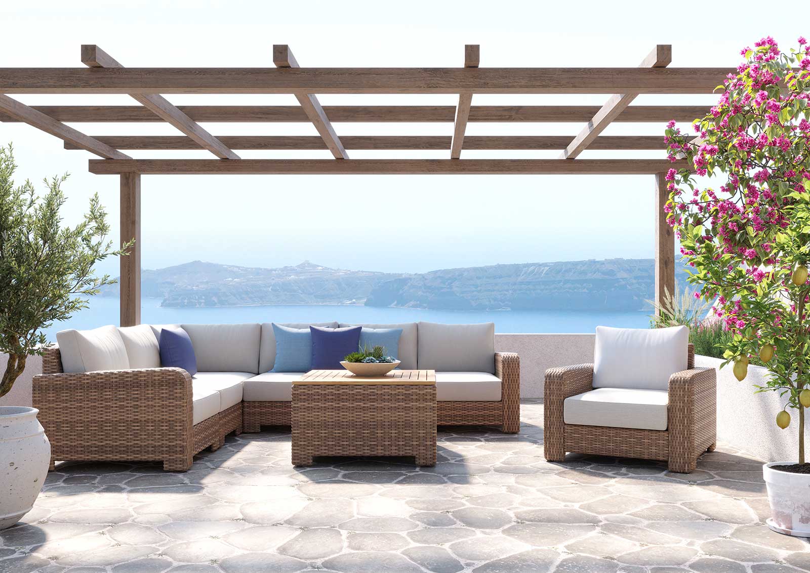 All-Weather Wicker Patio Seating